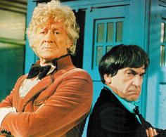 Jon Pertwee and Patrick Troughton as the Third and Second Doctor